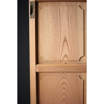 面取欅化粧 両面使いクリアガラス戸 2枚1組　GD0036Y 