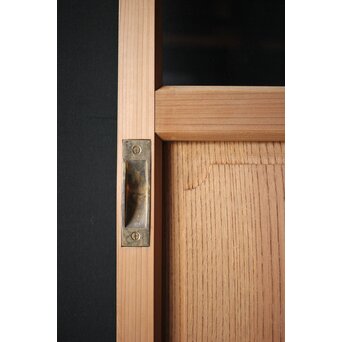 面取欅化粧 両面使いクリアガラス戸 2枚1組　GD0036Y 