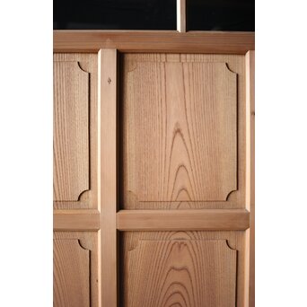 面取欅化粧 両面使いクリアガラス戸 2枚1組　GD0036Y 