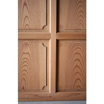 面取欅化粧 両面使いクリアガラス戸 2枚1組　GD0036Y 