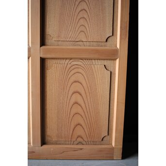 面取欅化粧 両面使いクリアガラス戸 2枚1組　GD0036Y 