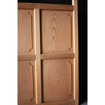 面取欅化粧 両面使いクリアガラス戸 2枚1組　GD0036Y 