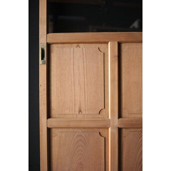 面取欅化粧 両面使いクリアガラス戸 2枚1組　GD0036Y 