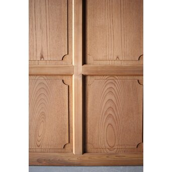 面取欅化粧 両面使いクリアガラス戸 2枚1組　GD0036Y 