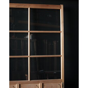 面取欅化粧 両面使いクリアガラス戸 2枚1組　GD0036Y 