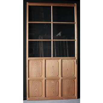 面取欅化粧 両面使いクリアガラス戸 2枚1組　GD0036Y 裏B