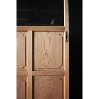 面取欅化粧 両面使いクリアガラス戸 2枚1組　GD0036Y 