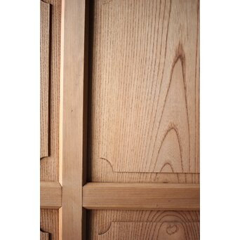 面取欅化粧 両面使いクリアガラス戸 2枚1組　GD0036Y 