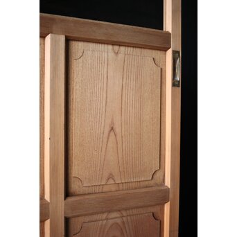 面取欅化粧 両面使いクリアガラス戸 2枚1組　GD0036Y 