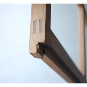 面取欅化粧 両面使いクリアガラス戸 2枚1組　GD0036Y 