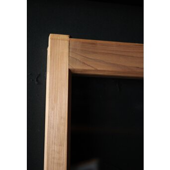 面取欅化粧 両面使いクリアガラス戸 2枚1組　GD0036Y 