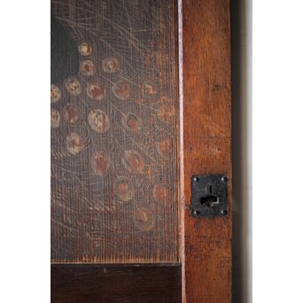 板絵帯戸 孔雀図 2枚1組　B1004Y 