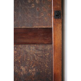 板絵帯戸 孔雀図 2枚1組　B1004Y 