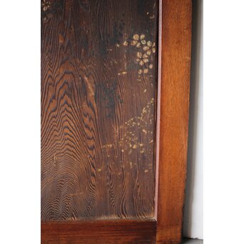 板絵帯戸 孔雀図 2枚1組　B1004Y 