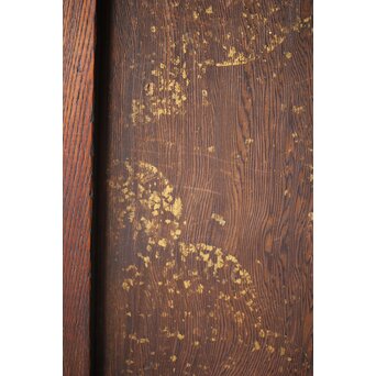 板絵帯戸 孔雀図 2枚1組　B1004Y 