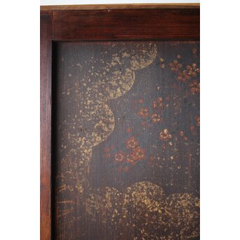 板絵帯戸 孔雀図 2枚1組　B1004Y 