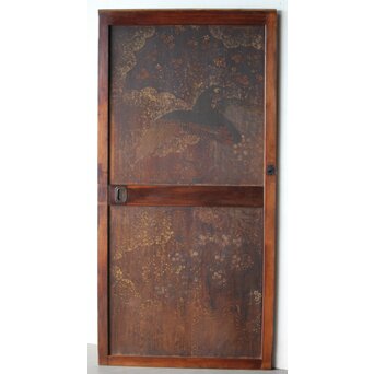 板絵帯戸 孔雀図 2枚1組　B1004Y 