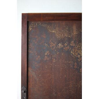 板絵帯戸 孔雀図 2枚1組　B1004Y 