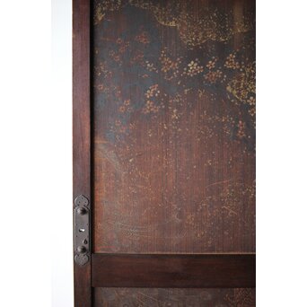 板絵帯戸 孔雀図 2枚1組　B1004Y 