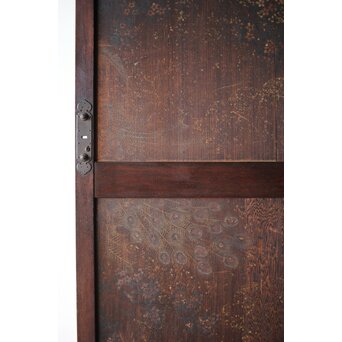 板絵帯戸 孔雀図 2枚1組　B1004Y 