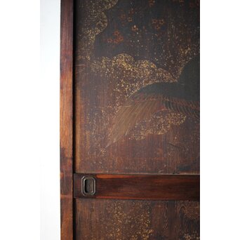 板絵帯戸 孔雀図 2枚1組　B1004Y 