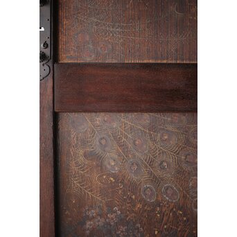 板絵帯戸 孔雀図 2枚1組　B1004Y 