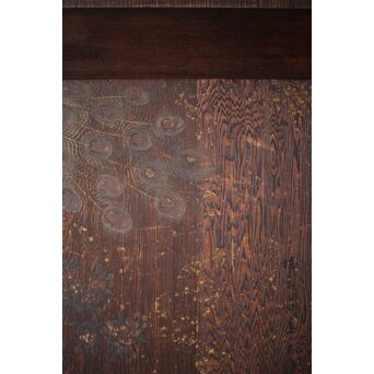 板絵帯戸 孔雀図 2枚1組　B1004Y 