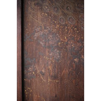 板絵帯戸 孔雀図 2枚1組　B1004Y 