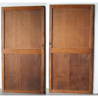 板絵帯戸 孔雀図 2枚1組　B1004Y 