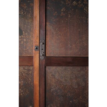 板絵帯戸 孔雀図 2枚1組　B1004Y 