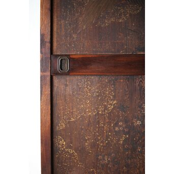 板絵帯戸 孔雀図 2枚1組　B1004Y 