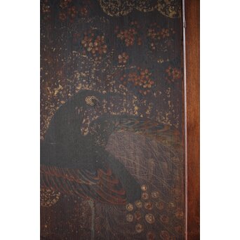 板絵帯戸 孔雀図 2枚1組　B1004Y 