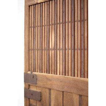 総欅白木格子蔵戸　W034YD 