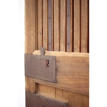 総欅白木格子蔵戸　W034YD 