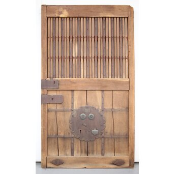 総欅白木格子蔵戸　W034YD