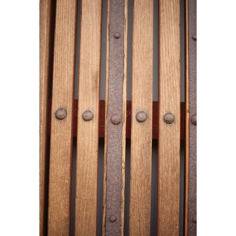 総欅白木格子蔵戸　W034YD 