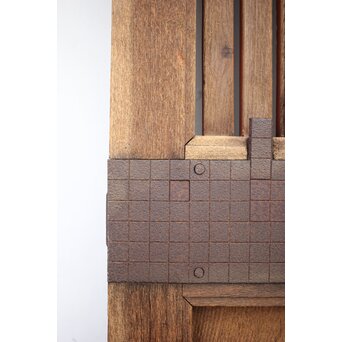 総欅白木格子蔵戸　W034YD 