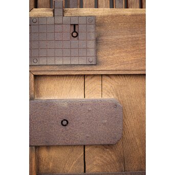 総欅白木格子蔵戸　W034YD 