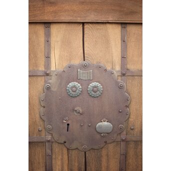 総欅白木格子蔵戸　W034YD 