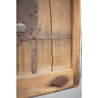 総欅白木格子蔵戸　W034YD 