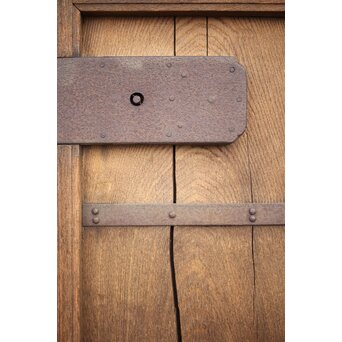 総欅白木格子蔵戸　W034YD 