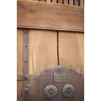 総欅白木格子蔵戸　W034YD 