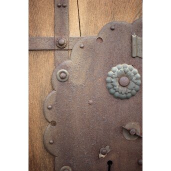 総欅白木格子蔵戸　W034YD 