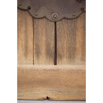 総欅白木格子蔵戸　W034YD 