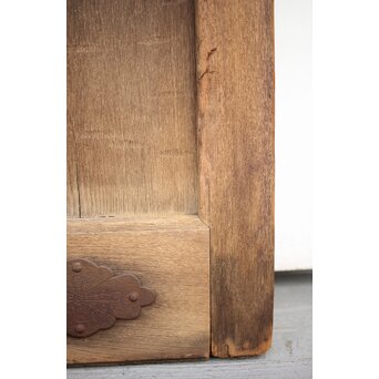 総欅白木格子蔵戸　W034YD 