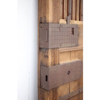 総欅白木格子蔵戸　W034YD 