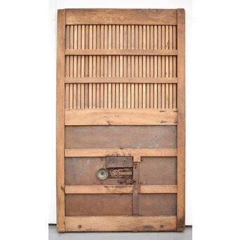 総欅白木格子蔵戸　W034YD 