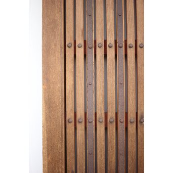 総欅白木格子蔵戸　W034YD 