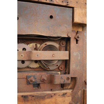 総欅白木格子蔵戸　W034YD 