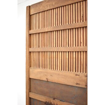 総欅白木格子蔵戸　W034YD 